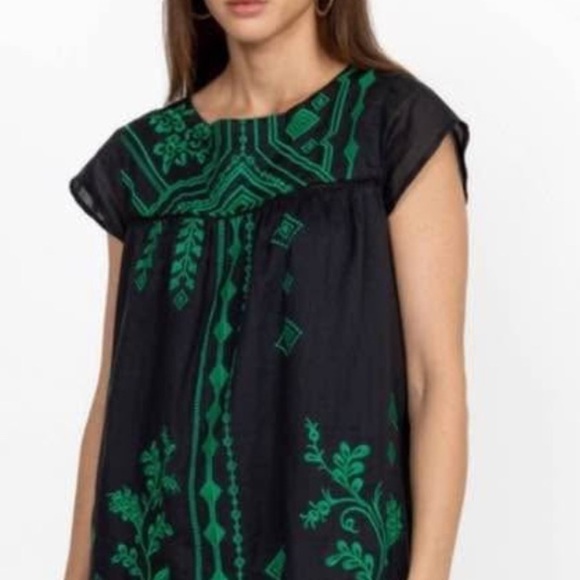 JOHNNY WAS Workshop Willow Petal Sleeve heavily embroidered Dress NWT - Picture 14 of 15